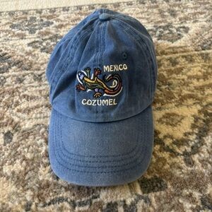 COZUMEL MEXICO vintage  denim blue jean baseball cap hat
